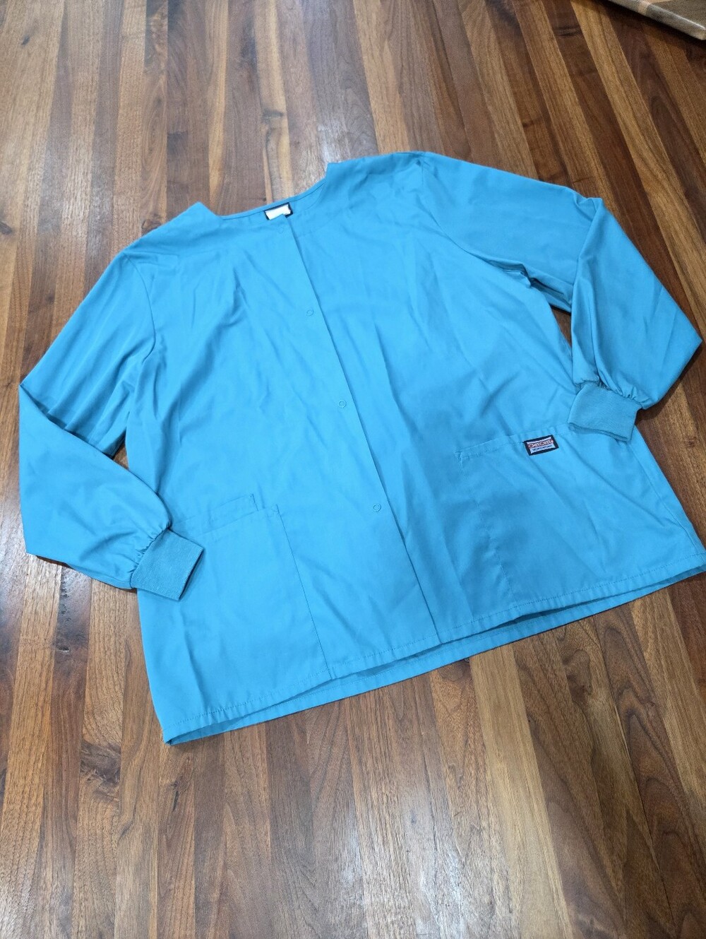Cherokee Workwear Warm Up Teal Lightweight Scrub Jacket 4350 Large